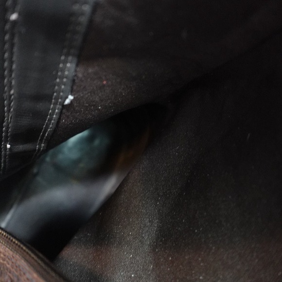 ECCO Boots Womens 9.5 Brown Croc Crocodile Zip Knee high Heels - Picture 11 of 11